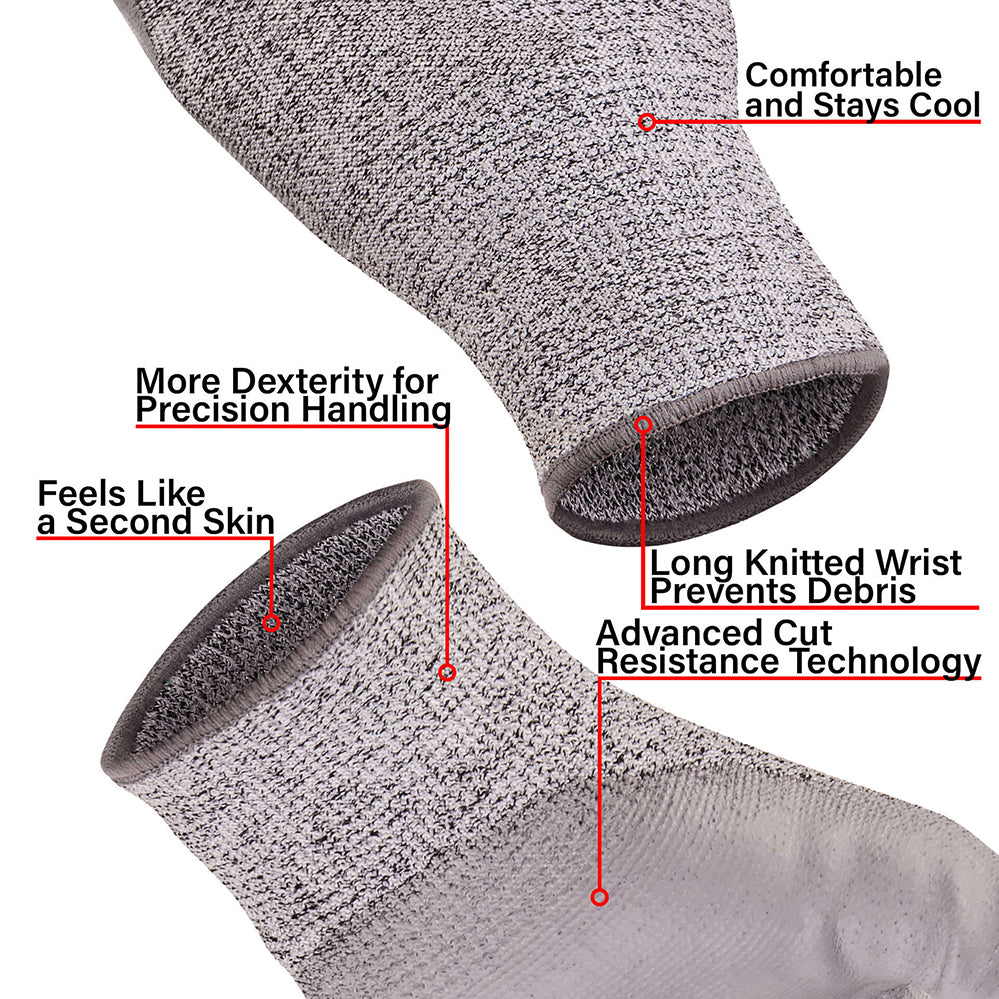 BSP PU Coated Cut Resistant Work Gloves