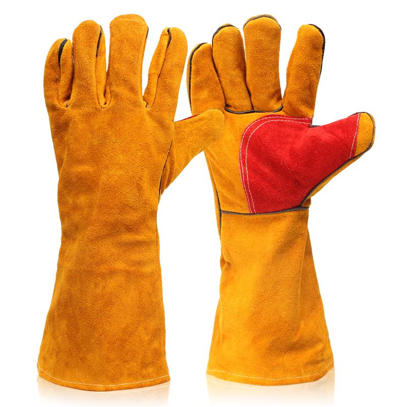 Industrial Welding Gloves Hand Protection Cowhide Long Leather Glove