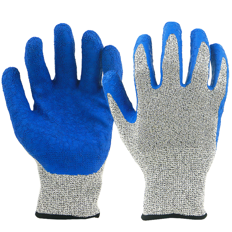 BSP-C 004 13G A5 Latex Crinkle Coated Cut Resistant Glove