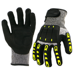 BSP D cut level sandy nitrile coated impact cut resistant gloves